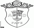 Emblème de l’Associação Desportiva de Fafe, AD Fafe, club de football basé à Fafe, ville du Nord-Ouest du Portugal, dans le District de Braga