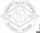 Logo de MKS Bytovia Bytów, Miejski Klub Sportowy Bytovia Bytów, club de football basé à Bytów, ville du Nord de la Pologne et de la capitale du comté de Bytów dans la voïvodie de Poméranie