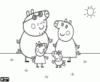 La promenade dans le domaine de Peppa Pig avec sa famille sur une journée ensoleillée