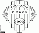 Emblème du FK Viktoria Žižkov, club de football basé à Žižkov, une ancienne commune indépendante et de 1920 est un quartier de Prague, la capitale de la République tchèque