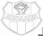 Logo du FC Apollon Smyrnis, également connu sous le nom Apollon Athènes, club de football qui appartient à un club sportif fondé à Izmir, en 1891 et de 1922, ayant son siège à Rizoúpoli, un quartier de la capitale grecque, Athènes. Son nom complet translittéré du grec est Gymnasticos Syllogos Apollon Smyrnis