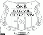Emblème d’OKS Stomil Olsztyn, Olsztyński Klub Sportowy Stomil Olsztyn, club de sport dont le siège est à Olsztyn, ville dans le nord-est de la Pologne et la capitale de la voïvodie de Varmie-Mazurie. Olsztyn est connue pour ses lacs et ses forêts