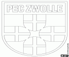 Insigne de PEC Zwolle, club de football dont le siège est à Zwolle, ville dans le centre-est des pays-bas et capitale de la province d’Overijssel