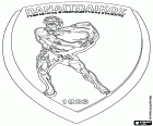 Logo du de Panetolikos FC, Panaetolikos, Philekpaideutikos Gymnastikos Syllogos, club de football ayant son siège à Agrinio, la plus grande ville d’Etolie-Acarnanie, dans la région de l’ouest de la Grèce