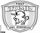 Bouclier de FK Tom Tomsk, club de football basé à Tomsk, une ville de Sibérie sur les rives de la rivière Tom et capitale de l’oblast de Tomsk