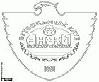 Insigne du FK Anji Makhatchkala, club de football basé à Makhatchkala, ville portuaire sur la mer Caspienne au sud de la Russie européenne et la capitale de la République du Daguestan