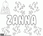 Zanna, diminutif utilisé dans diverses langues des noms tels que Susanna ou Zuzanna. Zanna, variante de Zhanna