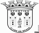 Bouclier du Sporting Clube de Braga, club de football basé à Braga, ville dans la province historique de Minho, au nord-ouest du Portugal. Braga est la troisième ville plus peuplée du pays
