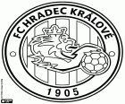 Logo de FK Hradec Králové, club de football dont le siège est à Hradec Králové, ville sur les rives des rivières Orlice et Elbe, dans l’est de la République tchèque