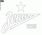 Insigne du FC Zenit Saint-Pétersbourg, Futbolny Klub Zenit, club de football qui fait partie d’un club de sport dont le siège est à Saint-Pétersbourg, ville portuaire de la mer Baltique, située au bord du fleuve Neva dans l’oblast de Leningrad, dans le nord-ouest de la Russie européenne. Saint-Pétersbourg est la deuxième ville plus peuplée de la Russie