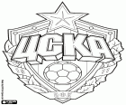 Bouclier du CSKA Moscou, club de football qui fait partie d’un club sportif majeur basé à Moscou. Le club était connu comme l’équipe de l’armée rouge, comme elle faisait partie de l’armée de l’ancienne Union soviétique