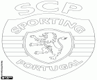 Insigne du Sporting Clube de Portugal, aussi erronément connu sous le nom de le Sporting Lisbonne, sport club et football club basé à Lisbonne, la capitale du Portugal