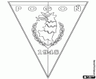 Logo de MKS Pogoń Szczecin, Morski Klub Sportowy Pogoń Szczecin, club de football dont le siège est à Szczecin, ville portuaire sur la mer Baltique, située près de la frontière avec l’Allemagne, dans le nord-ouest de la Pologne. Szczecin est la capitale de la voïvodie de Poméranie occidentale