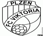 Insigne du FC Viktoria Plzeň, club de football dont le siège est à Pilsen, ville de la région historique de Bohême, dans l’ouest de la République tchèque. Cette ville tchèque située à environ 90 km à l’ouest de Prague et est célèbre dans le monde pour la bière