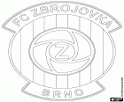 Bouclier de FC Zbrojovka Brno, club de football dont le siège est à Brno, la deuxième ville du pays, dans la région historique de la Moravie, dans le sud-est de la République tchèque