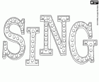 Sing, le logo original en anglais du film d’animation produit par Illumination Entertainment, Tous en scène ou Chantez