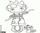 Le bûcheron Lalaloopsy est Forest Evergreen. Dans ce Coloriage on le voit avec son animal de compagnie inséparable, un castor