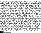Une mosaïque de pierres irrégulières, l’ajustement parfait des pierres crée une configuration intéressante