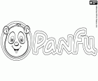 Le logo de Panfu avec le visage d’un panda bear. Panfu est un monde virtuel éducatif pour les enfants avec des jeux multi-joueurs