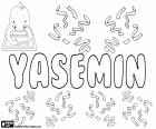 Yasemin, nom turc pour fille, variante de Yasamin et Yasmine, Jasmine