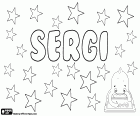 Sergi, prénom masculin au catalan, nom d’origine latine, dérivé de Sergius, correspond à Serge. C’est aussi un nom de famille d’origine italienne