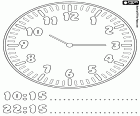 10:15 et 22:15, les aiguilles de l’horloge indique que maintenant il est dix heures et quart, quinze minutes après dix heures