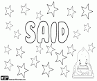 Said, variante de Sa'id, Saïd, Saeed, Saeid et Sayid, nom d’origine arabe pour garçon, sa signification est heureuse. Said est un nom utilisé dans plusieurs langues comme l’arabe, bosniaque et tchétchène. Sait est un nom turc. Saeed est un nom persan. Sead et Sejad sont des noms de Bosnie. C’est aussi un nom de famille