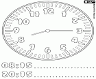 08:15 et 20:15, maintenant il est huit heures et quart du matin ou du soir selon l’horloge: les aiguilles d'une horloge analogique et les numéros correspondants à une horloge numérique