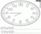 07:45 et 19:45, cette horloge indique il est huit heures moins le quart, sept heures et quarante cinq minutes