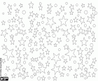 Modèle inspiré par un impressionnant ciel étoilé, le dessin est composé avec beaucoup de stars et de cercles de différentes dimensions