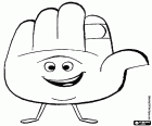 Le personnage emoji de la main est appelé Hi-5, abréviation du terme anglais High Five, tape m'en cinq