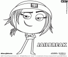 Jailbreak ou Geeki, un personnage du film sur les émoticônes. Jailbreak est un hacker emoji, un pirate informatique
