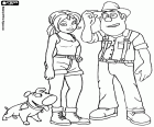 Les principaux protagonistes des aventures de Tad Jones sont l’explorateur Tad et la jeune archéologue Sara, toujours accompagné de son fidèle chien Jeff