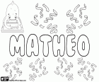 Mathéo, nom pour garçon en Français, variante de Mathieu et Matthieu, Mateo et Matteo
