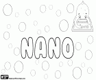 Nano, nom en espagnol, diminutif de Fernando. Nano, nom pour garçon en groenlandais, sa signification est ours. Nano, nom japonais pour fille. Nano, prénom féminin irlandais, diminutif de Honora