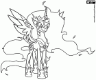 Daybreaker, la forme méchante et corrompu de princesse Celestia, une licorne de Mon petit poney, My Little Pony