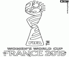 Logo de la Coupe du Monde Féminine de la FIFA 2019 qui se déroulera en France du 7 juin au 7 juillet 2019. Les 24 équipes participantes sont 
Afrique du Sud, Allemagne, Angleterre, Argentine, Australie, Brésil, Cameroun, Canada, Chili, Chine, Corée, Ecosse, Espagne, États-Unis, France, Italie, Jamaïque, Japon, Nouvelle-Zélande, Nigéria, Norvège, Pays-Bas, Suède et Thaïlande