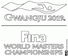 Logo des championnats du monde de natation, Gwangju 2019. Les championnats du monde aura lieu à Gwangju, Corée du Sud, du 12 au 28 juillet 2019