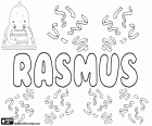 Rasmus, prénom masculin au suédois, danois, finnois, norvégien et estonien, vient d’Erasmus, nom d’origine grecque