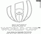 Logo de la Coupe du Monde de Rugby Japon 2019. Il se joue au Japon du 20 septembre au 2 novembre 2019
