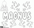 Magnus, nom de garçon populaire en particulier dans les pays scandinaves, tels que la Suède, la Norvège et le Danemark. Magnus en latin signifie Grand