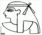 Casse-tête avec le profil du visage d’un citoyen de l’Egypte antique