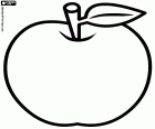 Les pommes sont les fruits des pommiers, il existe de nombreuses variétés de pommes. Un simple dessin d’une pomme générique