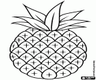 Un simple dessin d’un ananas tropical, un fruit parfumé et sucré
