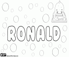 Ronald, nom écossais pour garçon qui vient du nom scandinave Ragnvaldr, également utilisé en anglais