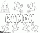 Ramón, nom masculin en espagnol, dérivé du nom germanique Raginmund comme Raimundo. Ramon, nom du garçon en catalan, comme Raimon