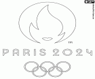 Logo des Jeux olympiques d’été de 2024 qui se tiendront du 26 juillet au 11 août 2024 à Paris, capitale de la France