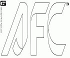 Le logo de l'AFC, Confédération asiatique de football, en anglais Asian Football Confederation. L'AFC est la confédération des associations nationales de football de la majeure partie de l'Asie, d'Australie, de Guam et des Îles Mariannes du Nord. Son siège est à Kuala Lumpur, en Malaisie
