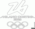 Coloriage Logo des Jeux Olympiques Milan-Cortina 2