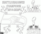 Coloriage Seattle Seahawks, Super Bowl 2026